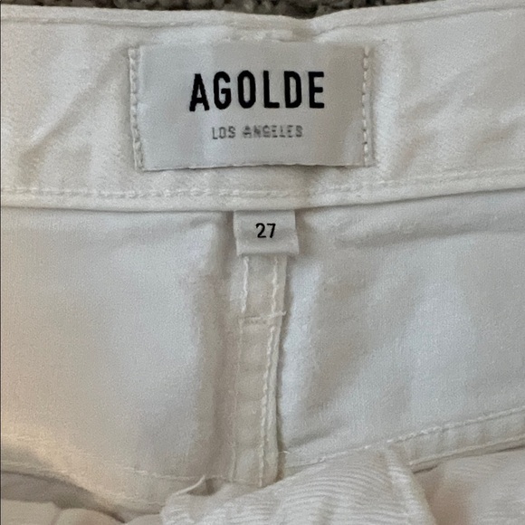 Agolde Cooper White Denim Size 27 - Picture 3 of 8